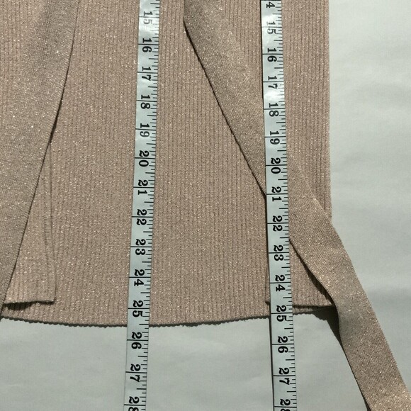 BCBGMaxAzria Charlie Ribbed Long Sleeve High Neck Blouse Top Blush XXS - Picture 7 of 15